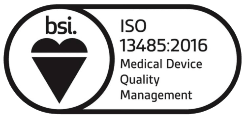 Certificação BSI ISO 13485:2016 — Medical Device Quality Management.